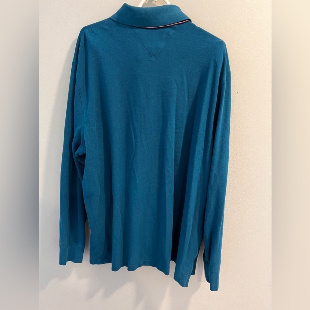 Tommy Hilfiger Men’s Long Sleeve Cotton Pique Polo Shirt Classic Fit Size 2XL - Picture 5 of 5